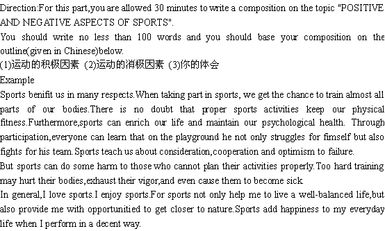 关于体育运动的积极方面和消极方面